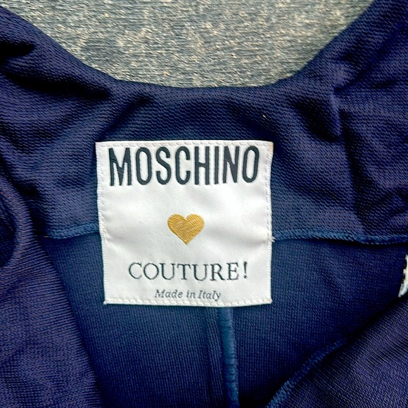 Moschino Couture Navy blue Nylon / spandex Tank style mini dress - Picture 3 of 5